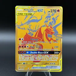 Reshiram & Charizard GX SM247 Sm Promo (Gold) Holo Pokemon TCG 💎 NM 💎 - Image 1