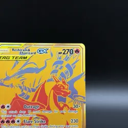 Reshiram & Charizard GX SM247 Sm Promo (Gold) Holo Pokemon TCG 💎 NM 💎 - Image 3