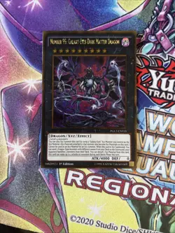 (YBL) Yugioh Number 95: Galaxy-Eyes Dark Matter Dragon PGL2-EN015 Gold 1st LP - Image 1