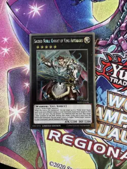(YBL) Yugioh Sacred Noble Knight of King Artorigus NKRT-EN038 Platinum Rare LP - Image 1