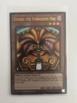 YUGIOH EXODIA THE FORBIDDEN ONE ULTRA RARE NM LOB-EN124 25TH ANNIVERSARY NM 🔥 - Image 1