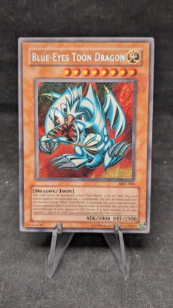 Blue-Eyes Toon Dragon MRL-000 -Yugioh TCG- Secret Rare Misprint Ink Splotch -LP - Image 1