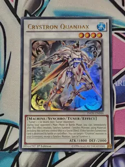 INOV-EN044 Crystron Quandax Ultra Rare 1st Edition YuGiOh Card - Image 1