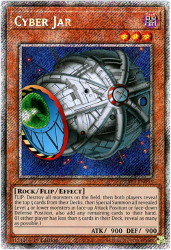 YuGiOh! Cyber Jar - RA03-EN095 - Platinum Secret Rare - 1st Edition English NM/M - Image 1