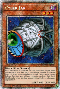 YuGiOh! Cyber Jar - RA03-EN095 - Platinum Secret Rare - 1st Edition English NM/M - Image 2