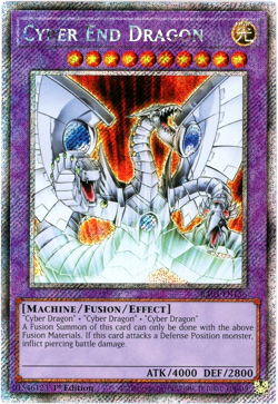 YuGiOh! Cyber End Dragon - RA03-EN156 - Platinum Secret Rare 1st Edition NM/M - Image 1