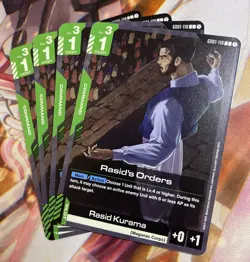 Gundam Card Game Rasid’s Orders GD01-110 C Playset Of 4 Newtype Rising - Image 1