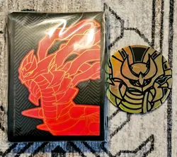Lost Origin Pokemon CENTER ETB Giratina Card Sleeves & COIN 🪙 - Sealed - Image 1