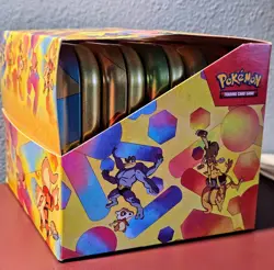 Pokemon 151 TCG Display EMPTY Mini Tins With Coins And Art Card Complete Set - Image 4