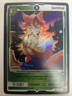 Vcard Rising Star Unlimited Full Art Holo 8 BuffPup 025/190 Card Foil Gamersupps - Image 1