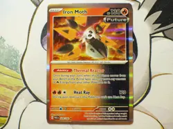 Ultra Rare MISCUT ALIGNMENT DOT DOUBLE DATE Iron Moth 028/182 S&V Pokemon Card - Image 1