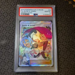 PSA 10 Jessie and James Full Art 68/68 Hidden Fates Pokemon Card 2019 - Image 1