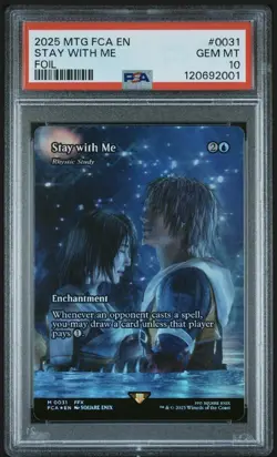 Stay with Me (Rhystic Study) FOIL 0031 PSA 10 GEM MINT (MTG Final Fantasy 2025) - Image 1