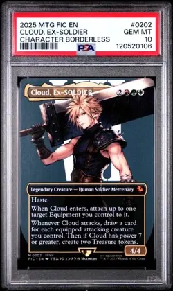 2025 MTG FIC - Cloud EX-Soldier Character Borderless - PSA 10 - Final Fantasy - Image 1
