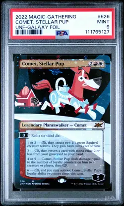 2022 MTG UNFINITY GALAXY FOIL #526 COMET, STELLAR PUP PSA 9 - Image 1