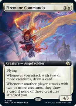 MTG English Firemane Commando (Extended Art) NM Normal - Image 1