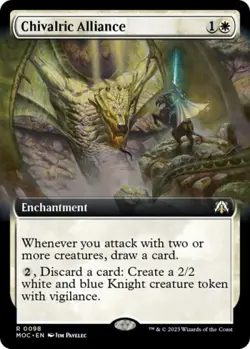 MTG English Chivalric Alliance (Extended Art) NM Normal - Image 1