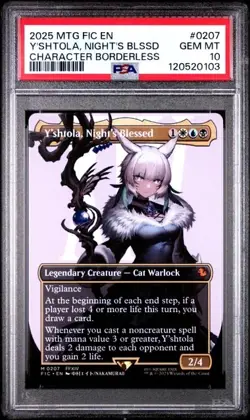 2025 MTG FINAL FANTASY - Y'shtola Night's Blessed - Borderless - PSA 10 - POP 3 - Image 1