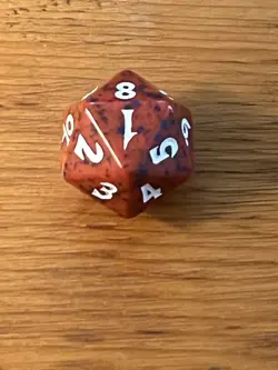 MTG - Magic the Gathering - 2002 Torment - Spindown D20 Dice Die - Red - Image 2