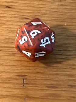 MTG - Magic the Gathering - 2002 Torment - Spindown D20 Dice Die - Red - Image 5
