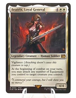 Beatrix, Loyal General 0554 FFIX- Final Fantasy MTG- Reg Rare-Magic 2025 NM - Image 1