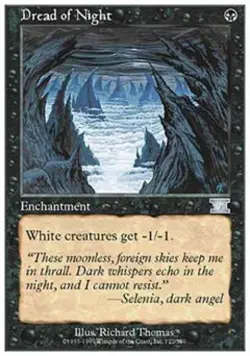 Dread of Night - Medium Play MTG Classic 6th Edition - Image 1