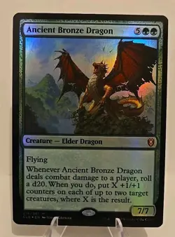Ancient Bronze Dragon MTG Commander Legends: Battle for Baldur's Gate Foil - Image 1