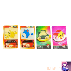 Set 4 Pikachu Snorlax Pokemon 3D-lenticular Change Card Nintendo Bandai Japanese - Image 1