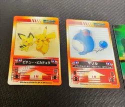 Set 4 Pikachu Snorlax Pokemon 3D-lenticular Change Card Nintendo Bandai Japanese - Image 4