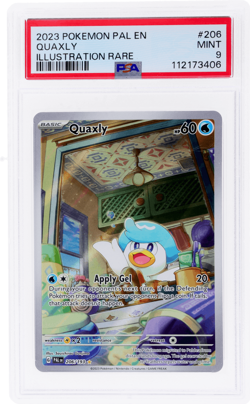 2023 Pokemon Scarlet and Violet Paldea Evolved Quaxly Illustration Rare PSA 9 - Image 1