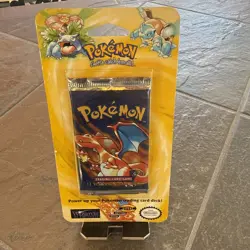 Pokemon 1999 Factory Sealed Base Set Booster Blister Pack Charizard Art - Image 1