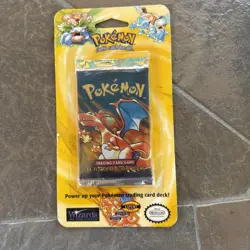 Pokemon 1999 Factory Sealed Base Set Booster Blister Pack Charizard Art - Image 5