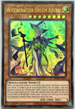 MP20-EN113 Witchcrafter Golem Aruru - Ultra Rare 1st Edition Near Mint YuGiOh - Image 1