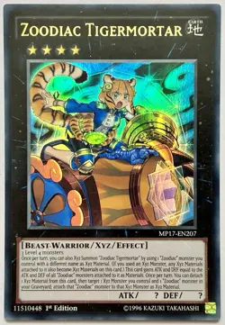 RATE-EN052 Zoodiac Tigermortar - Ultra Rare 1st Edition Lightly Played YuGiOh - Image 1