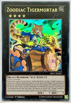 RATE-EN052 Zoodiac Tigermortar - Ultra Rare 1st Edition Near Mint YuGiOh Card - Image 1