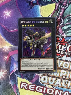 (YBL) Yugioh CXyz Comics Hero Legend Arthur NUMH-EN042 Secret Rare 1st Ed LP - Image 1