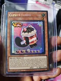 Yugioh Cupsy Yummy JUSH-EN016 Collector ‘s Rare 1st Edition NM - Image 1