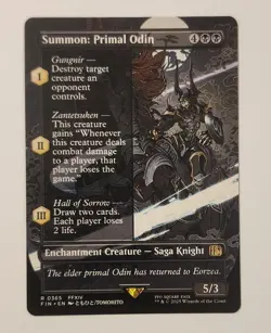 Mtg Final Fantasy Summon: Primal Odin Borderless NM - Image 1