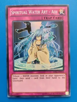 Near Mint Yugioh Spiritual Water Art - Aoi AP02-EN012 Super Rare - Image 1
