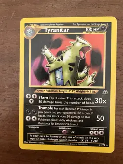 Tyranitar 31/75 Set Neo Discovery Unlimited - Eng Vintage Pokemon Card - Image 2