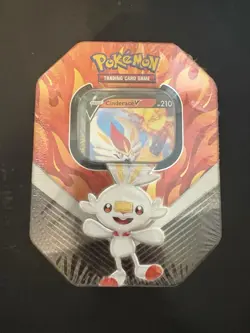 Pokemon Trading Card Game TCG - Galar Partners Collectors Tin - Cinderace V New 820650806780 - Image 1