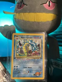 Pokemon TCG Misty's Gyarados Holo Rare Card #13/132 Gym Challenge 1st Edition - Image 1