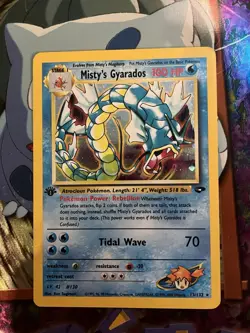 Pokemon TCG Misty's Gyarados Holo Rare Card #13/132 Gym Challenge 1st Edition - Image 2