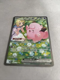 Pokemon 2025 Lillie's Clefairy EX Full Art Card 184/159 Journey Together LP - Image 1