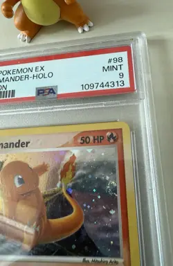 Swirl PSA 9 Charmander EX Dragon Holo Card 98/97 Secret Rare - Image 3