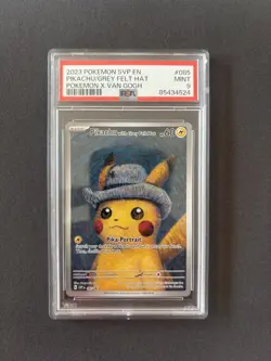 POKEMON TCG PIKACHU X VAN GOGH /GREY FELT HAT 2023 SVP EN PSA 9 CARD - Image 1