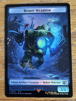 MTG Final Fantasy Token, Hero 0006 / Robot Warrior 0012 - Foil - Image 2