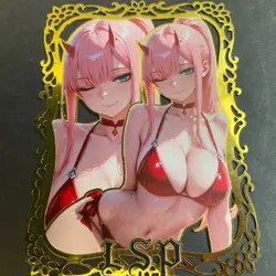 Goddess Story Gold METAL Card - Maiden Party Serial Number #021/100 - Zero Two 2 - Image 4