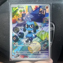 Pokemon TCG Riolu Holo Rare Card 215/198 Scarlet & Violet Base Pack - Image 1