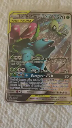 Celebi Venusaur GX SM167 Sun Moon Full Alt Art Holo Promo Pokemon TCG Card - Image 2